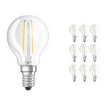 Mehrfachpackung 10x Ledvance CLASSIC LED E14 Birne Fadenlampe Klar 2.5W 250lm - 827 Extra Warmweiß | Ersatz für 25W
