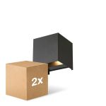 Doppelpack D'Lite Wandleuchte Elingen Aluminium Schwarz 4.9W 480lm - 830 Warmweiß | IP65