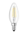 Ledvance Classic LED E14 Kerze Fadenlampe Klar 4.2W 470lm - 927 | Höchste Farbwiedergabe - Dimmbar - Ersatz für 40W