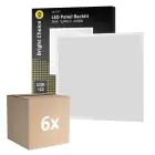 Mehrfachpackung 6x Bright Choice LED Panel Backlit 36W 3240lm - 840 Kaltweiß | 60x60cm - UGR 