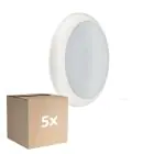 Mehrfachpackung 5x Philips LED-Wand- und Deckenleuchte Ledinaire WL070V Gen 2 Weiß 17W 1700lm - 830-840 CCT | 300mm - IP65