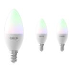 Lot 3x Calex Smart Tuya Wifi E14 Bougie 5W 470lm - 822-840 Accordable Blanc | RGBW - Dimmable - Remplacement 40W