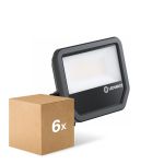 Lot 6x Ledvance Projecteur LED Aluminium Noir 69W 10000lm 100D - 840  | IP66 - Symétrique