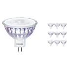 Lot 10x Philips Master Value LED Spot GU5.3 MR16 7.5W 660lm 60D - 940 Blanc Froid | Meilleur rendu des couleurs - Dimmable - Équivalent 50W